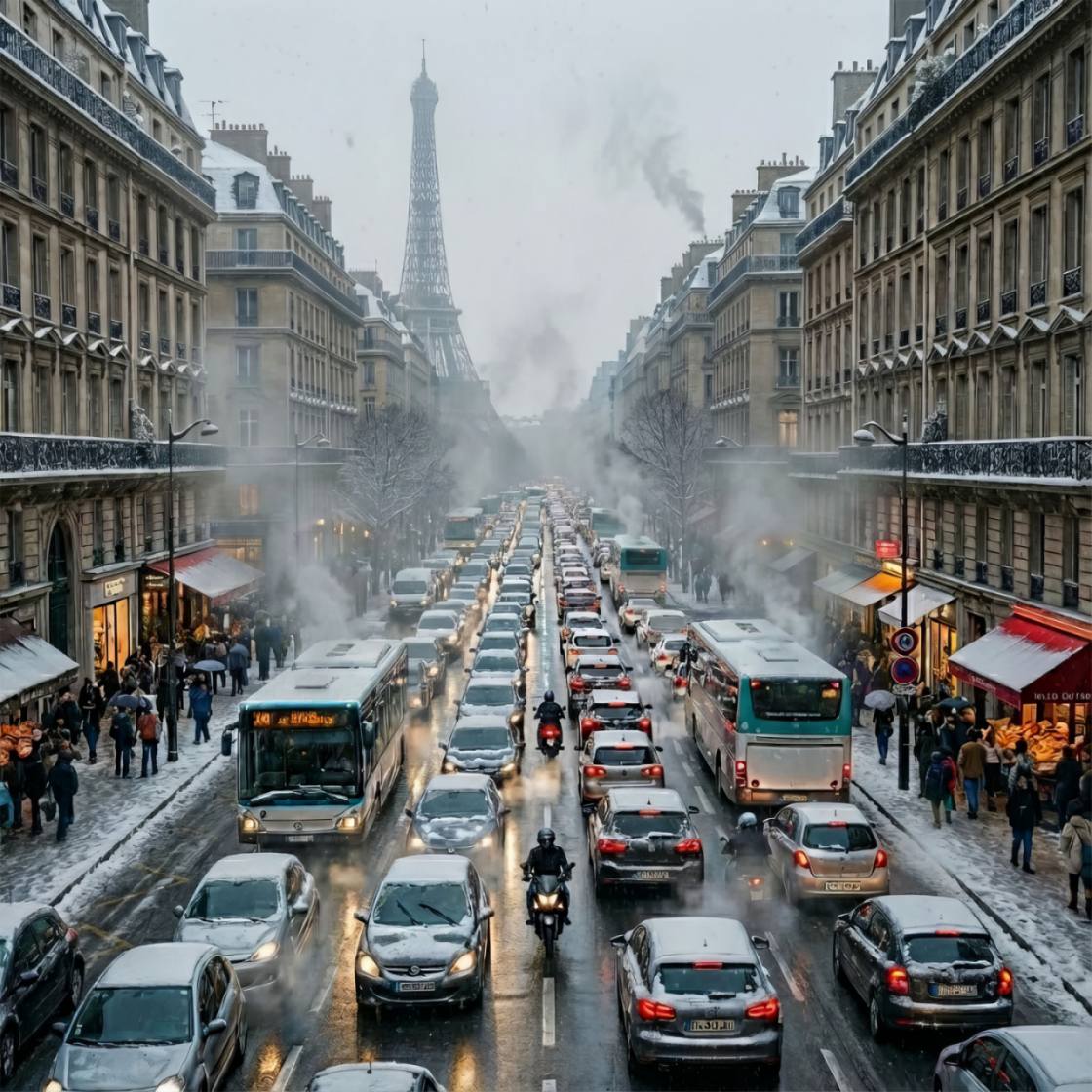 Парис хот агаарын бохирдол болон түгжрэлийн үед длугаарын тэгш, сондгойгоор ээлжлэн зорчих системтэй